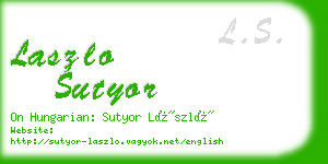 laszlo sutyor business card